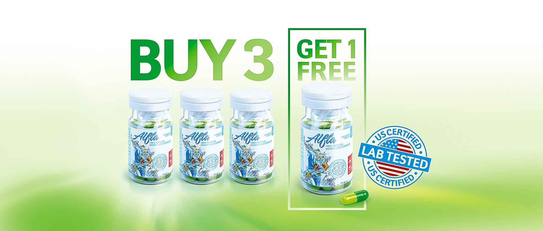 ALFIA 3+1 — buy 3 bottles of ALFIA capsules, get 1 free